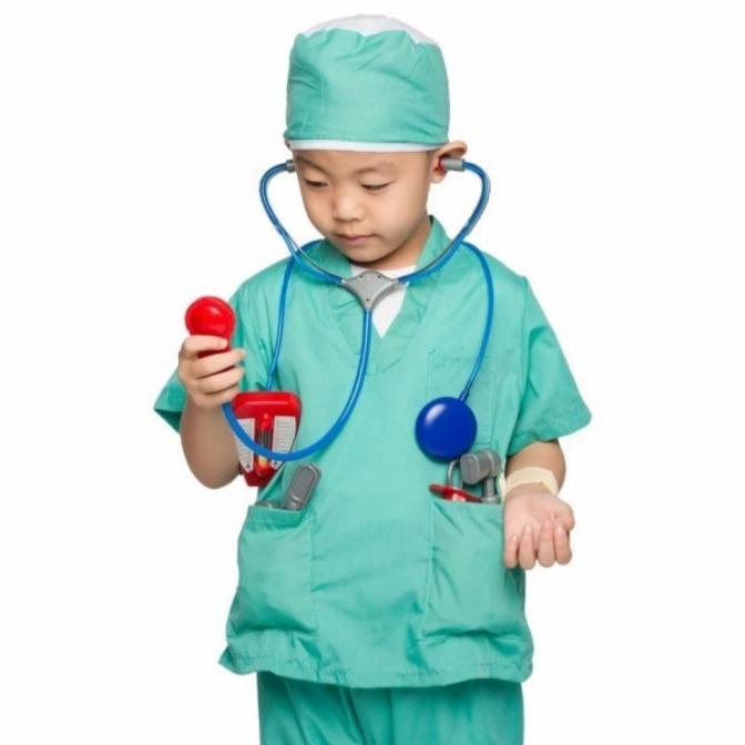 Baju Oka Anak Model Polos - Baju Dokter - Baju Kostum Profesi