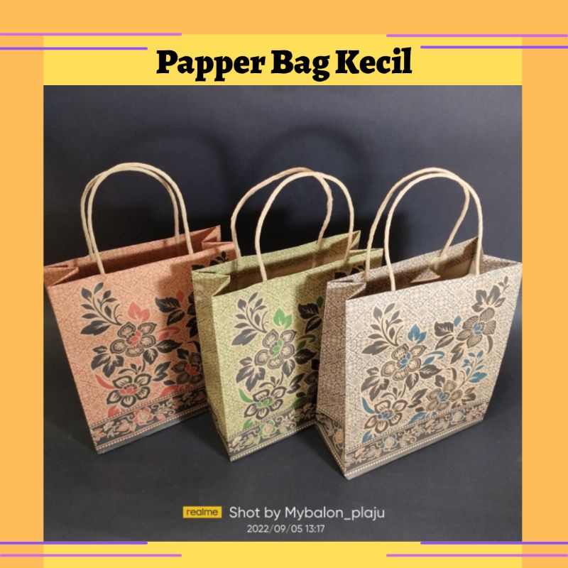 

MY Kraft Papper Bag / Papper Bag Motif Bunga Motif Batik Warna
