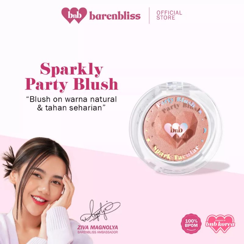 BNB barenbliss Spark-Tacular Party Blush Korea Blush On Pallete Make Up