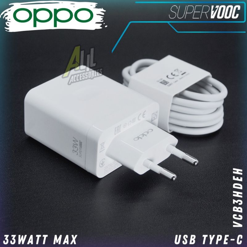 33W ORI 100% TC Travel Charger Fast Charging SUPER VOOC TYPE C / Micro USB OPPO Reno8 T 8 8Z 8Pro Re
