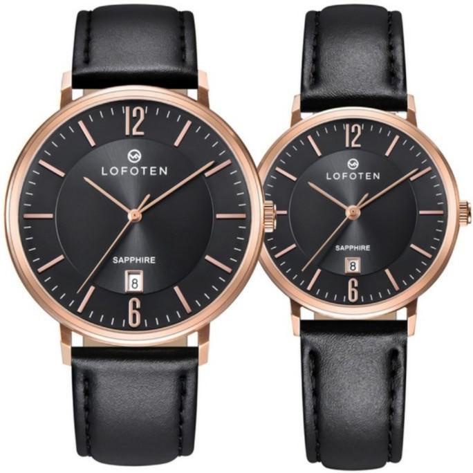 JAM TANGAN COUPLE JAM TANGAN COUPLE ANALOG LOFOTEN F-8103M/L SAPHIRE ORIGINAL EL09I09A82L