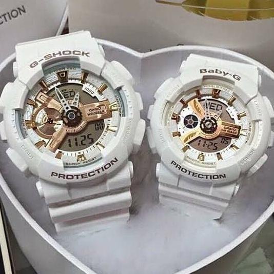 JAM TANGAN COUPLE JAM TANGAN COUPLE MERK G-SHOCK &BABY-G BATERAI ORI BM FREE BOX SET4 EL09I09A82L