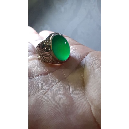 natural [ BACAN GULAU/IJO GARUT/BACAN DOKO/MEJIKO TANAH HITAM TOP KRISTAL] emban cincin ring perak a