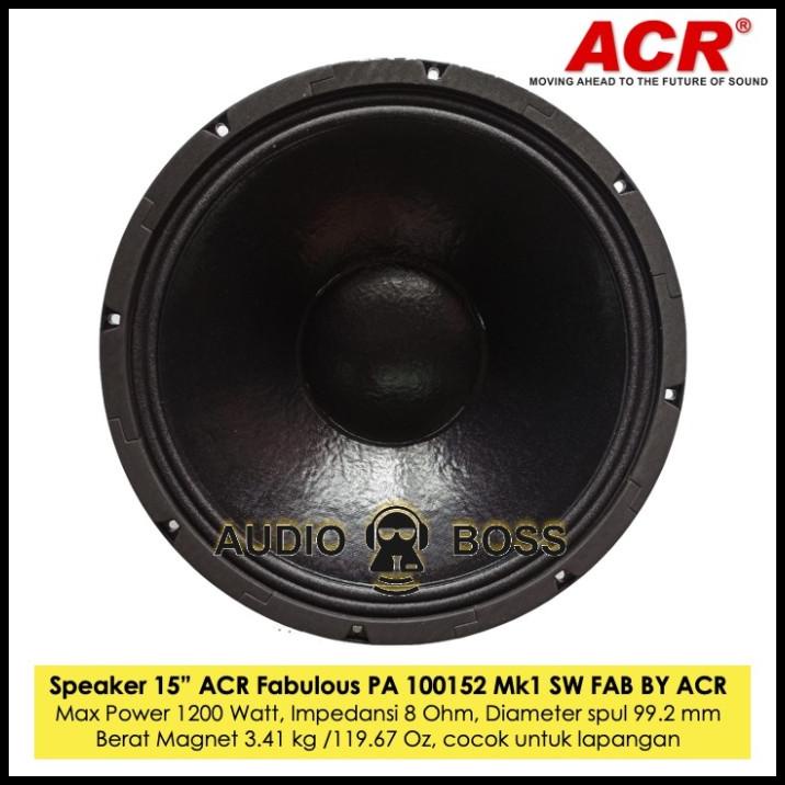 Speaker Full Range 15 Inch Pa 100152 Mk1 Sw Fabulous Acr 15 In