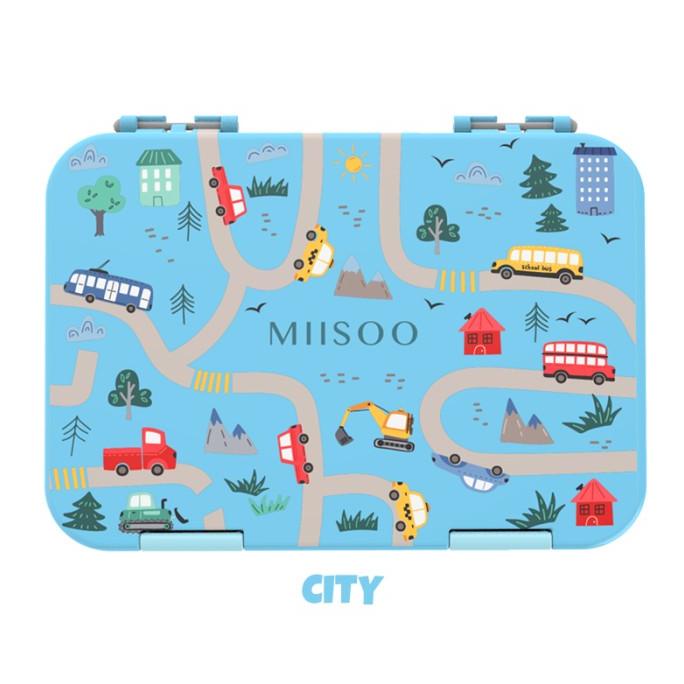 MIISOO Lunch Box Tritan Kotak Bekal Makan Kotak Makan 6 Sekat BPA FREE