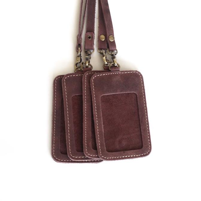

ID Card Holder Kulit - Lanyard Name Tag Kulit Asli