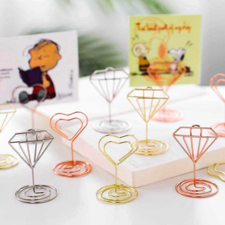 

Metal Photo Clip Desktop Card Holder Message Notes Clips