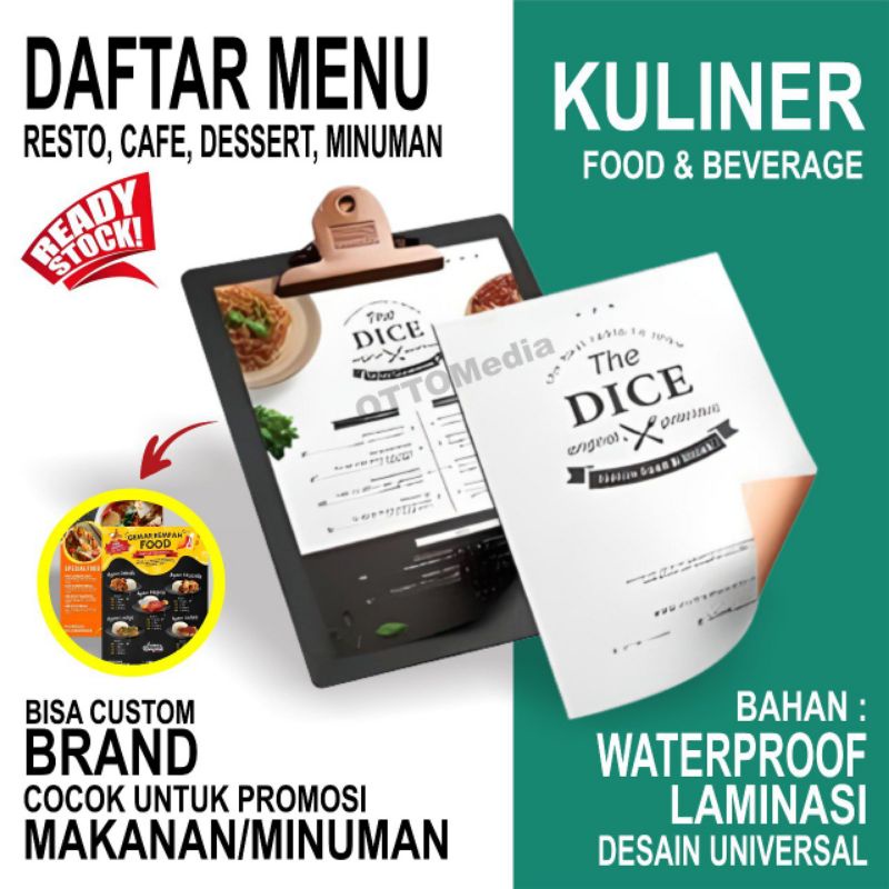 

CETAK DAFTAR MENU RESTO/CAFE/RUMAH MAKAN/KULINER CUSTOM MURAH