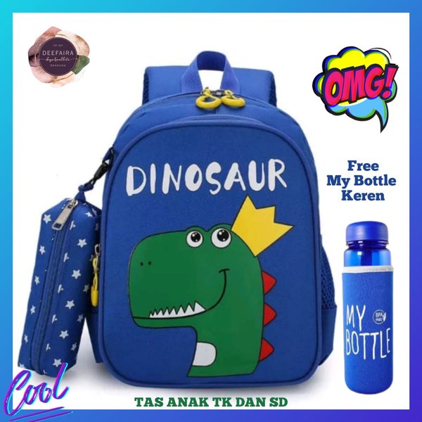 

Tas Anak Laki Laki Motif K1NG D1N0 Q12 Free Botol Minum Untuk Tk Dan Sd