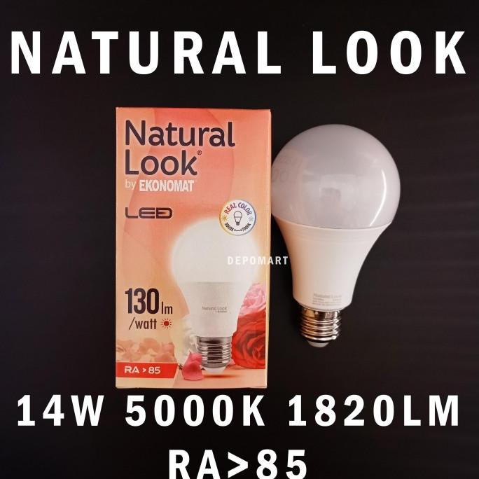 LAMPU LED NATURAL LOOK 14W 5000K 1820LM RA 85 - MURAH - HEMAT - TERANG