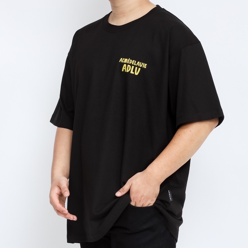 ADLV. Bacis Logo Yellow Black Tee