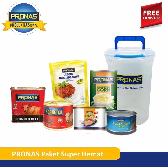 

Promo PRONAS PAKET SUPER HEMAT bundling 6 pcs berhadiah Canister Cantik