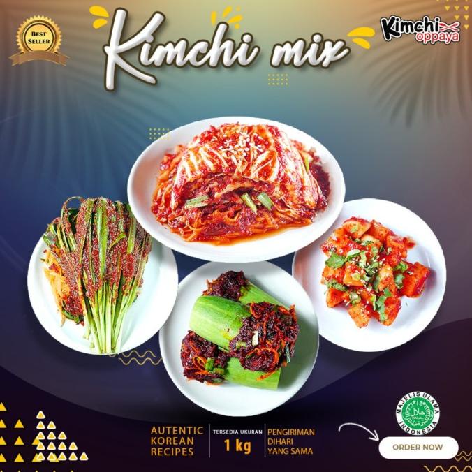 

Promo kimchi authentic korea Mix 1 KG dibuat oleh chef korea.