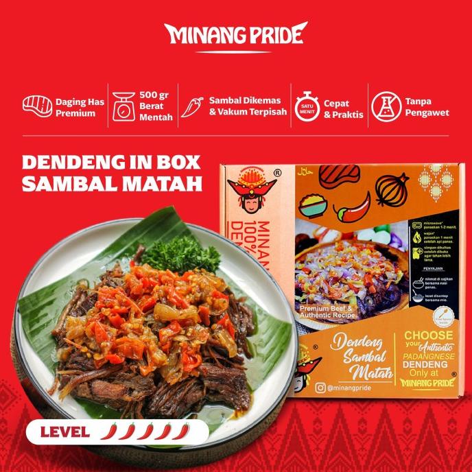 

Promo Minang Pride Dendeng In Box Sambal Matah 500gr
