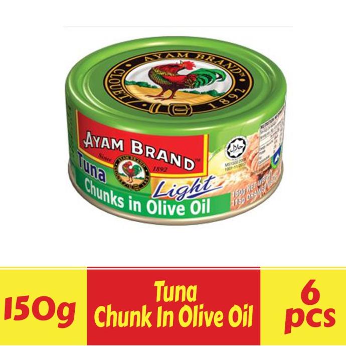 

Promo Ikan Tuna Kaleng Paket 6 pcs Chunk In Olive Oil Ayam Brand 160gr