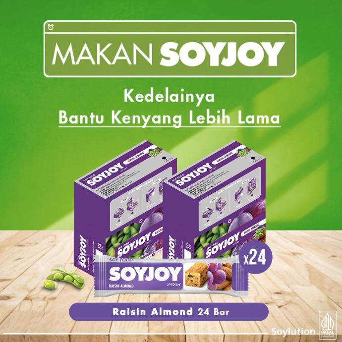 

Promo SOYJOY RAISIN ALMOND 30 gr 2 Box isi 24 pcs