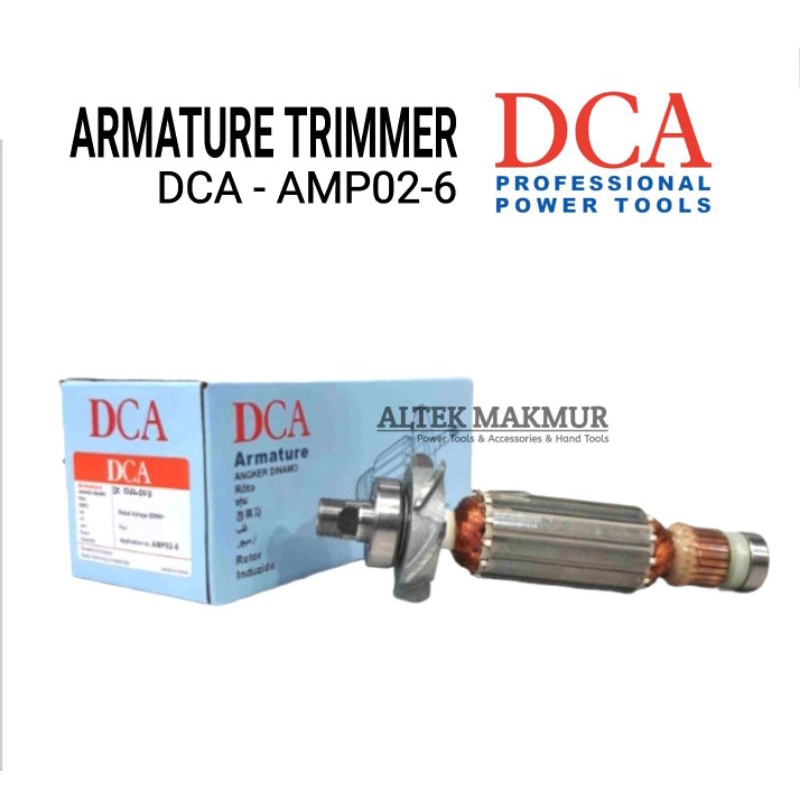 DCA Armature Mesin Profil DCA AMP02-6 / 3703 / 3709 / Angker Dinamo Trimmer M1P-FF02-6 / Rotor Gulun