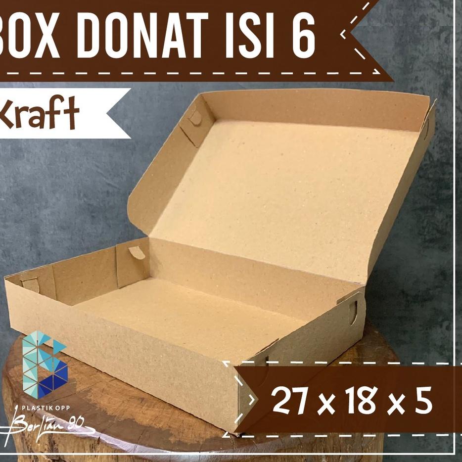 

Serba Populer DUS KRAFT isi 6 DONAT uk 27x18x5 CM ISI 50 PCS / Kotak Box Donat kue isi 6 / Dus Donat / Box Donat / Dus Kue / Kemasan Donat / Dus Roti / Dus Donut / Dus Brownies