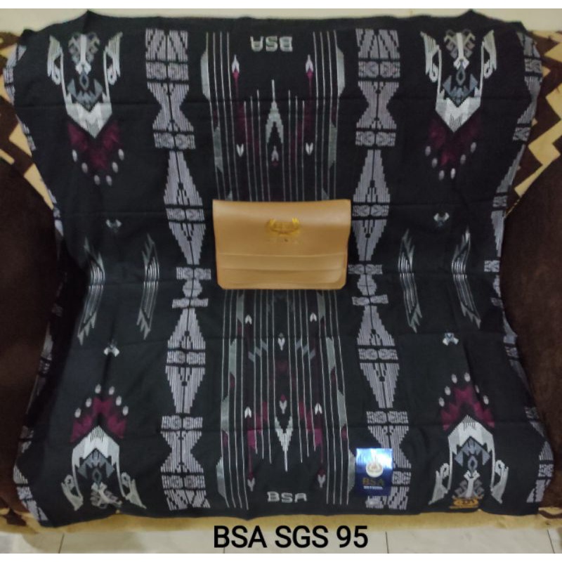 Sarung BSA SGS (Songket Gunung Super) Full SongketBahan Katun Mesin ModernJahitan Pinggir