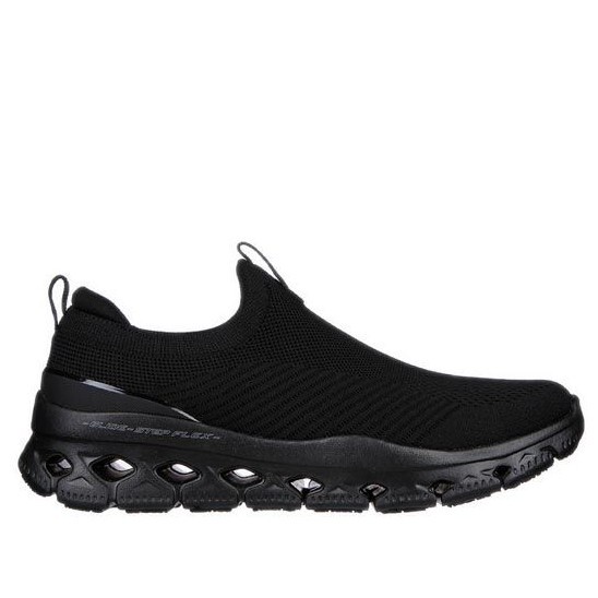 SKECHERS GLIDE-STEP FLEX Slip On MEN'S FITNESS SHOES - BLACK