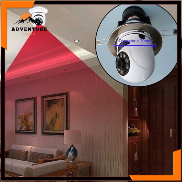 Yunyi CCTV IP Camera 1080P E27 Wireless Dual Light IR Sensor - YY012 - AHPR ADHB