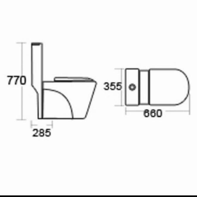 Sandimas Oulu A907 Kloset Closet Duduk Minimalis Free Ongkir