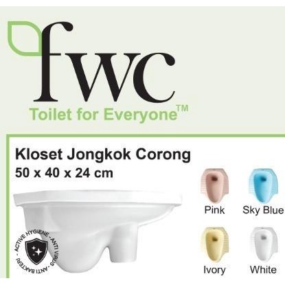 Closet / Kloset Jongkok Fwc Biru Corong Lurus Lantai 2 (Gojek)