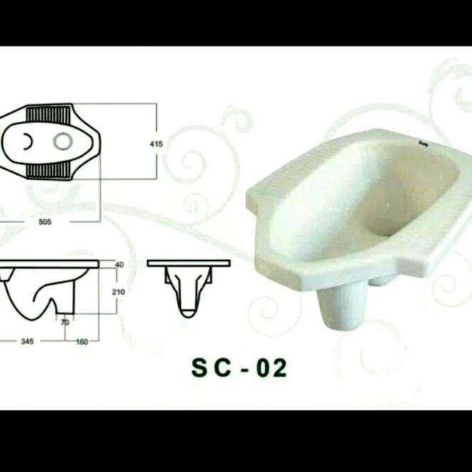 Kloset Jongkok Lantai 2 /Atas Murah / Closet Jongkok Corong Duty Putih