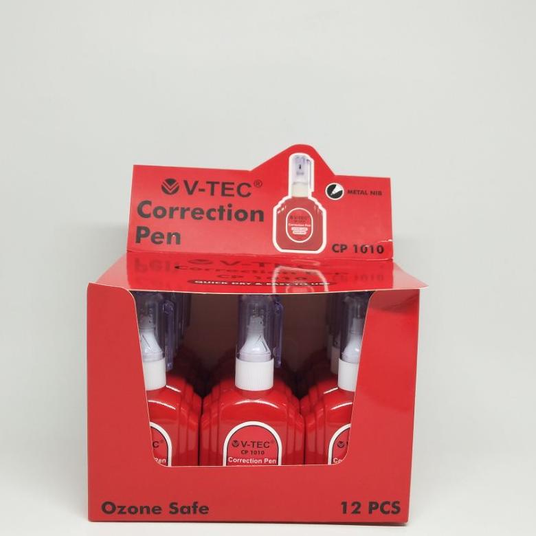 

Diskon Habis Tip-Ex/ Correction Pen Cair V-Tec Cp-1010 Merah 10Ml (1 Box Isi 12 Pcs)