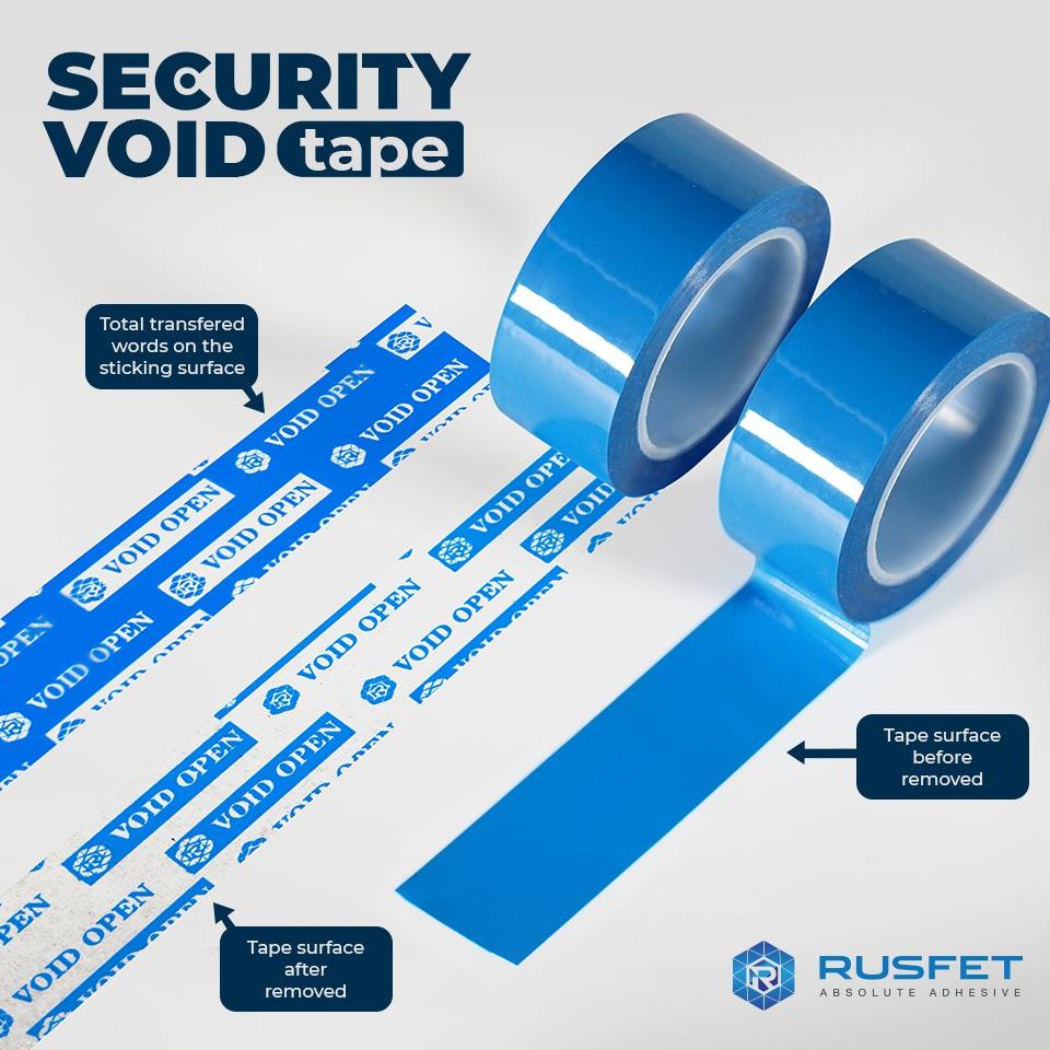 

Termurah Lakban Security Open Segel Void Tape Selotip Isolasi Rusfet Premium / Satuan