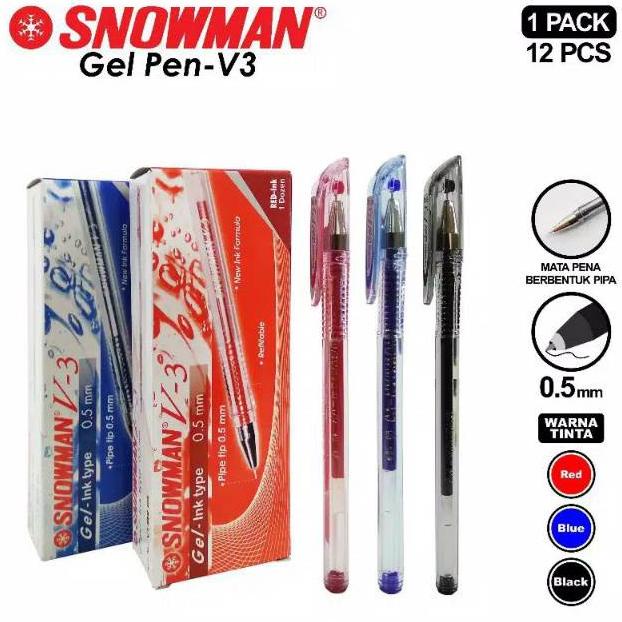 

Cuci Gudang Pulpen Snowman V3 Tinta Gel 0.5Mm
