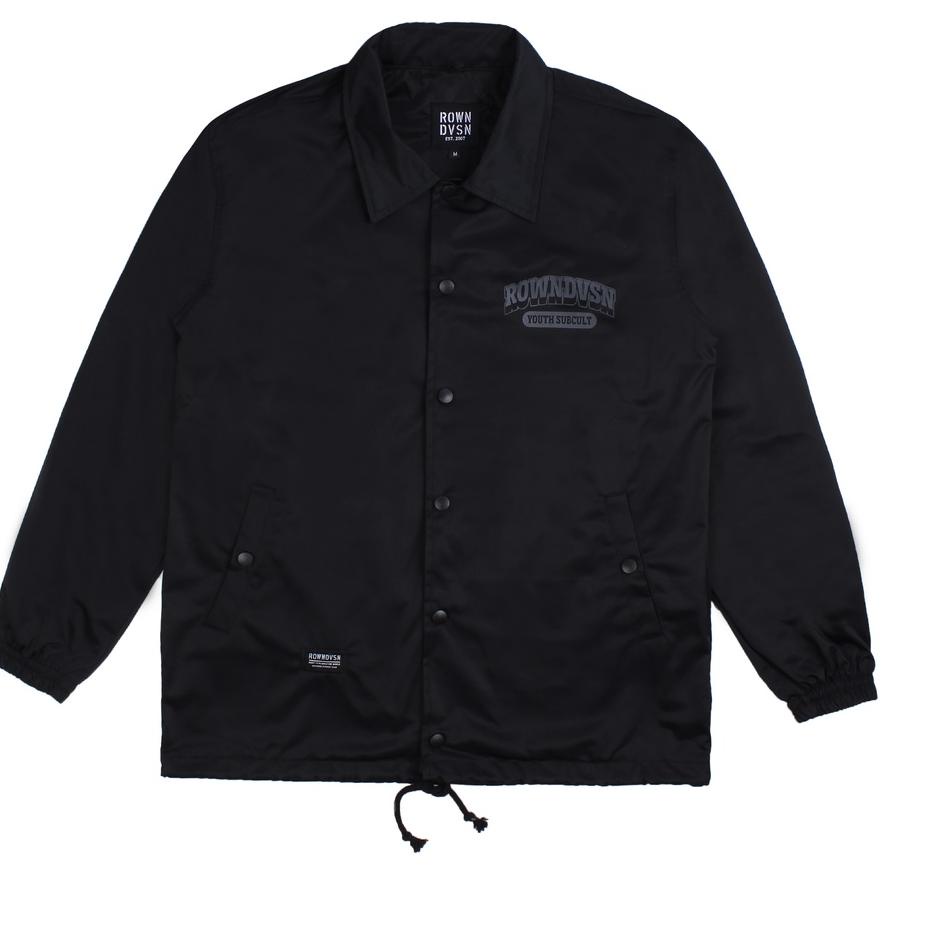 Super Puas Rown Division Coach Jacket Black - Rowndvsn Coach Jaket Cameron Black