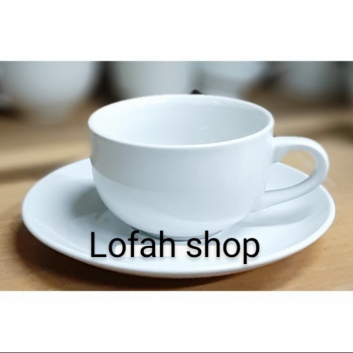 CANGKIR SET CAPPUCINO PUTIH POLOS #ORIGINAL