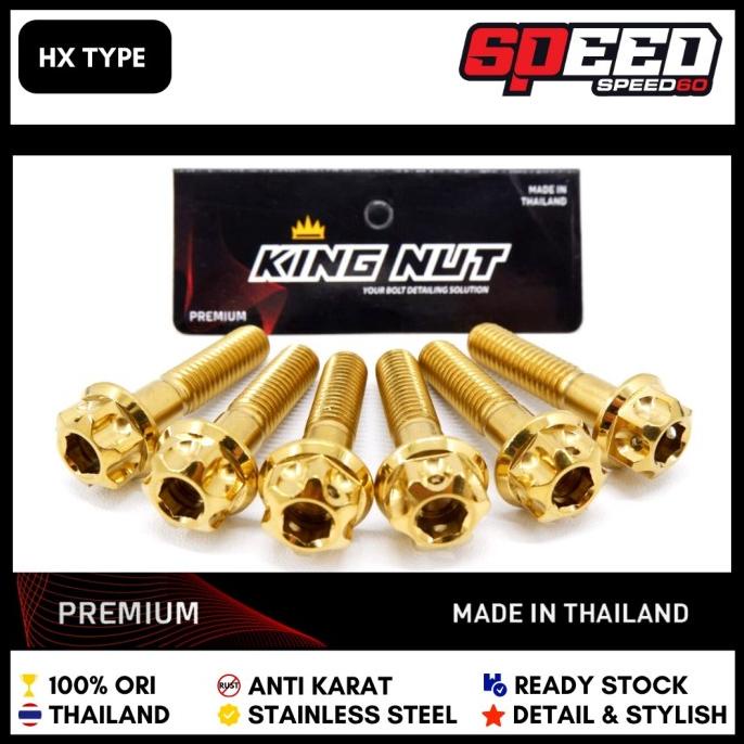 Probolt Baut Breket Kaliper Brembo 4P Depan XMAX King Nut Thailand