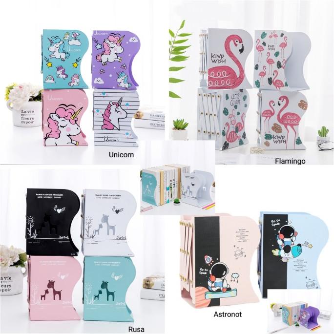 

Sandaran Buku Book End | Book Holder | Pembatas Buku