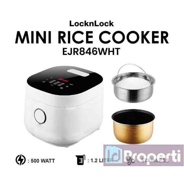 Locknlock Ejr846Wht Rice Cooker Low Sugar 3L Penanak Nasi 500W Magicom Iloafinyuu