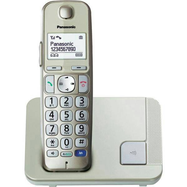 Terlaris Panasonic Wireless Phone Kx-Tge210 Silver Eco Plus Clear Sound