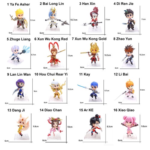 League of Legends Mobile Legends Heros Action Figure Zilong Tigreal Su H-r1616