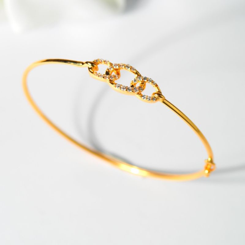 Gelang Emas Pipo 3 Kolongan Mata Tabur Samping - Toko Emas Gadjah