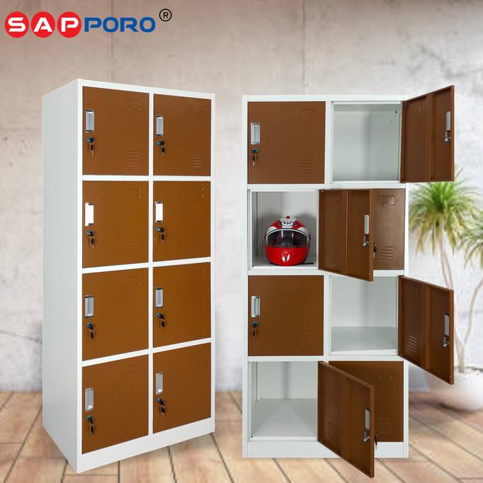 

SAPPORO HELMET 8 - Loker Besi 8 Pintu | Steel Locker 8 Doors