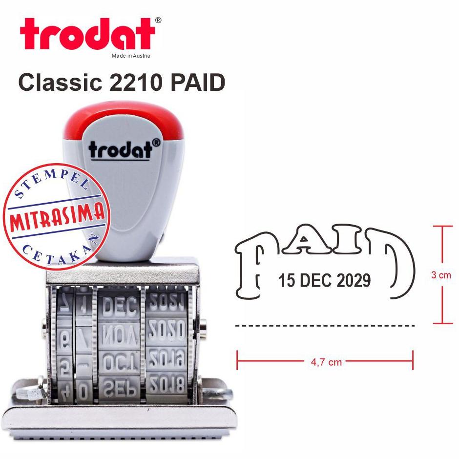 

Grosir Stempel Trodat 2210 Paid Dengan Tanggal Model Klasik Konvensional