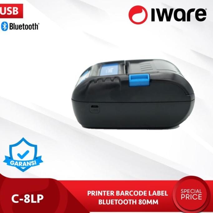 TERBARU... LABEL PRINTER BARCODE THERMAL IWARE C-8LP/C-80LP 80MM BLUETOOTH ONLINE