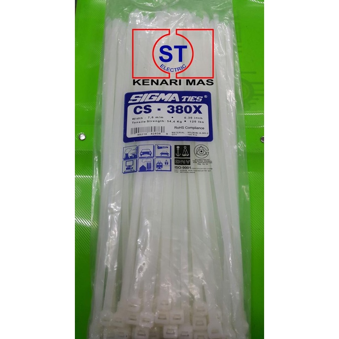 

Kabel Ties / Kabel Tis / Cable Tie CS 380 X PUTIH 38 cm SIGMA