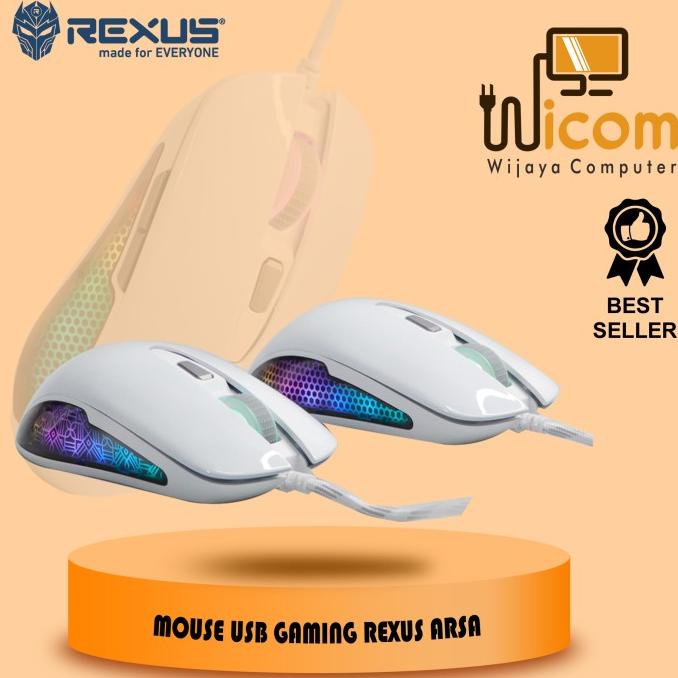 Rexus Arsa RGB - Batik Gaming Mouse Macro -Mouse Batik Rexus Arsa 1240