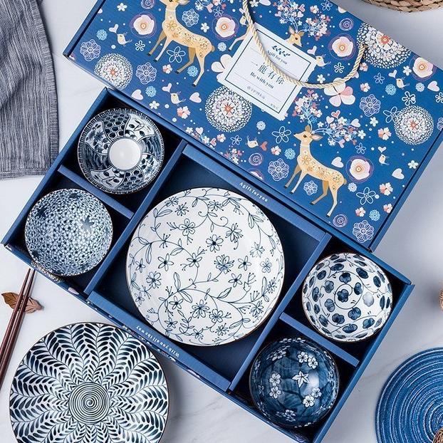 Miku Plate Bowl Gift Set / Hampers Piring Mangkok Keramik Jepang Unik