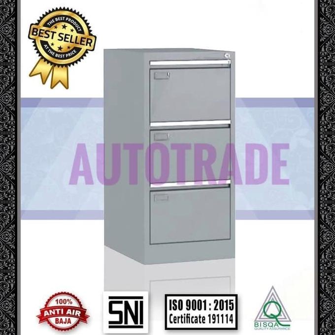 

FILLING CABINET LEMARI ARSIP FILE BESI 3 LACI V-303 ORIGINAL VIP MURAH