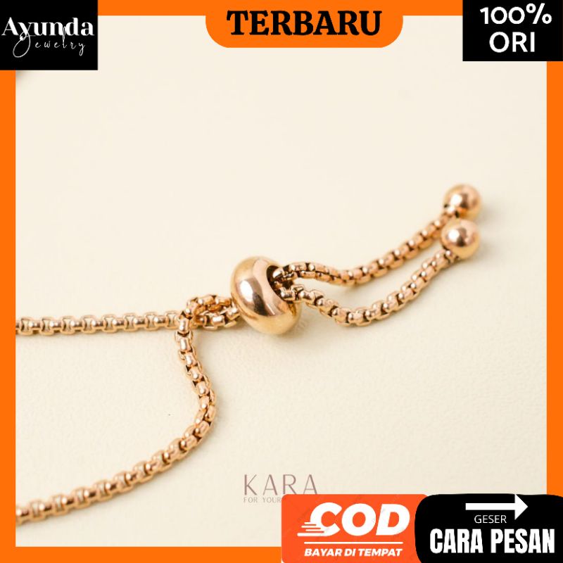 Gelang Nama gelang inisial/huruf Model Serut Anti karat Titanium Lapis emas