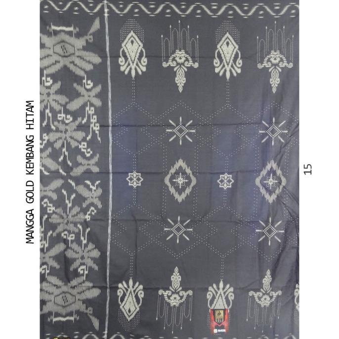 SARUNG MANGGA GOLD KEMBANG HITAM