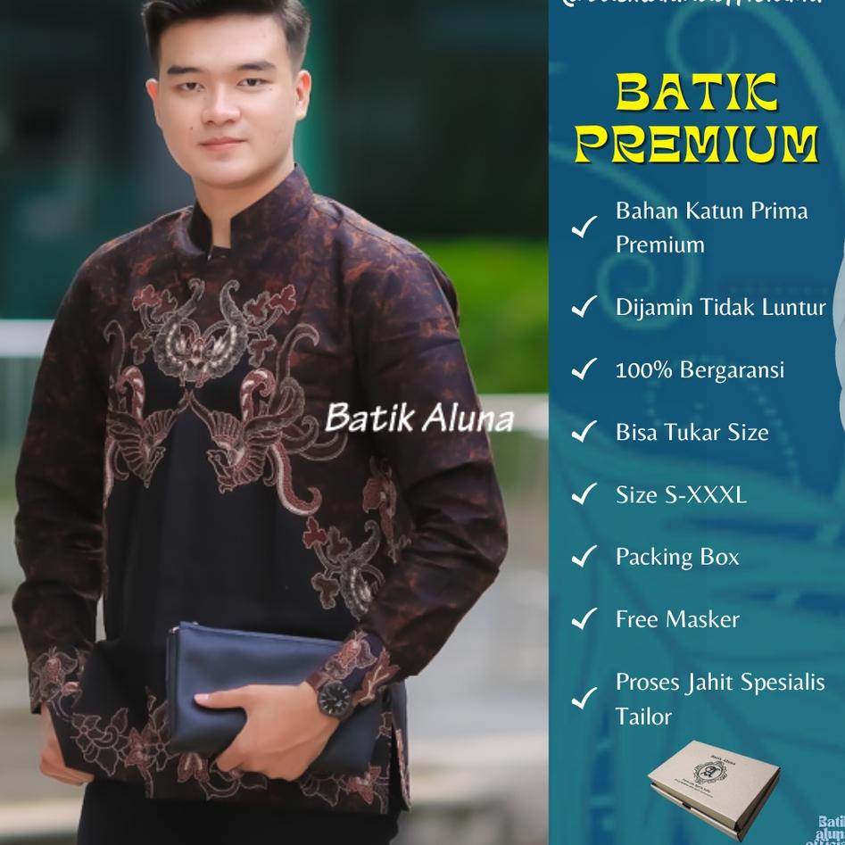 Paket Hemat Koko Batik Pria Lengan Panjang Baju Koko Pria Lengan Panjang Baju Batik Pria Lengan Panj
