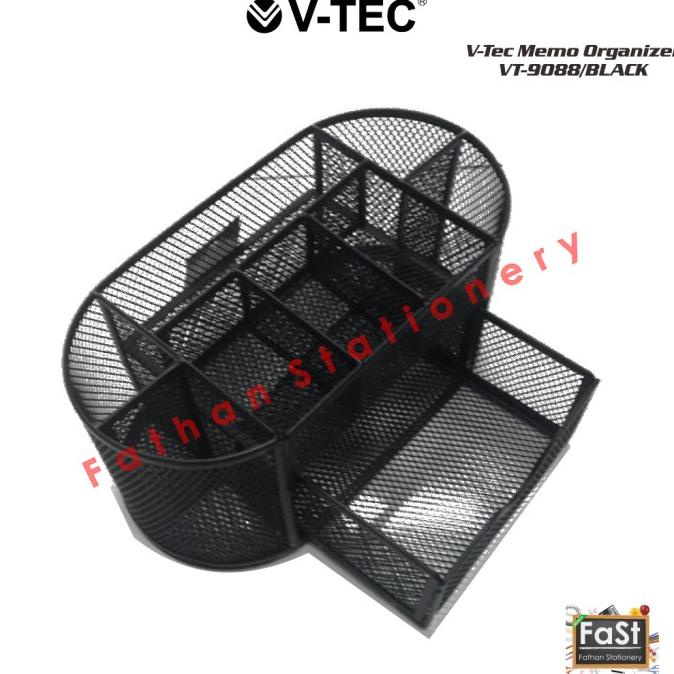 

DESK SET / MEMO ORGANIZER / PEN HOLDER (V-TEC 9088) HITAM